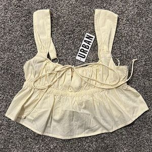 Urban Outfitters Crop Tank - Yellow - Medium